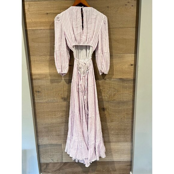 Cinq à Sept Lyle Smocked Pale Iris/Ivory Dress Size 6 - Picture 7 of 9